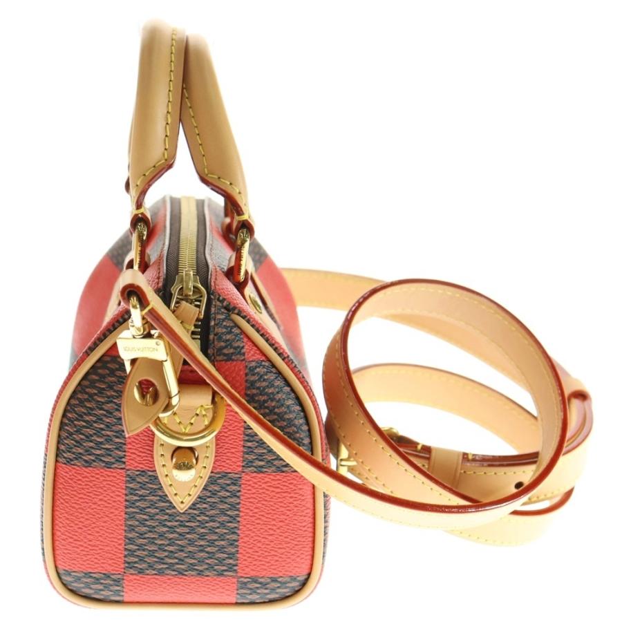 Louis Vuitton ショルダーバッグ ブラウン/レッド LOUIS VUITTON（ルイ・ヴィトン） ダミエポップ スピーディバンド