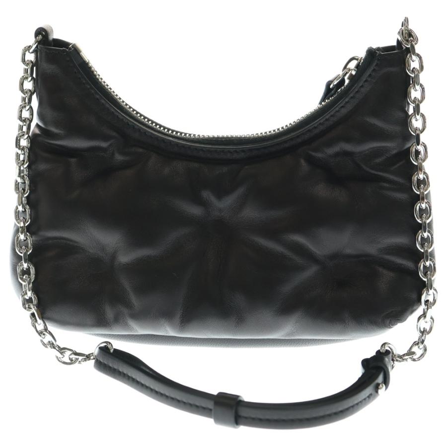 Maison Margiela 1 メゾンマルジェラ GLAMSLAM HOBO グラムスラム ホーボー ラムスキン レザー チェーン ハンド ワンショルダーバッグ シルバー金具 ブラック SB1WG0021 メゾンマルジェラ GLAMSLAM HOBO グラムスラム ホーボー ラムスキン