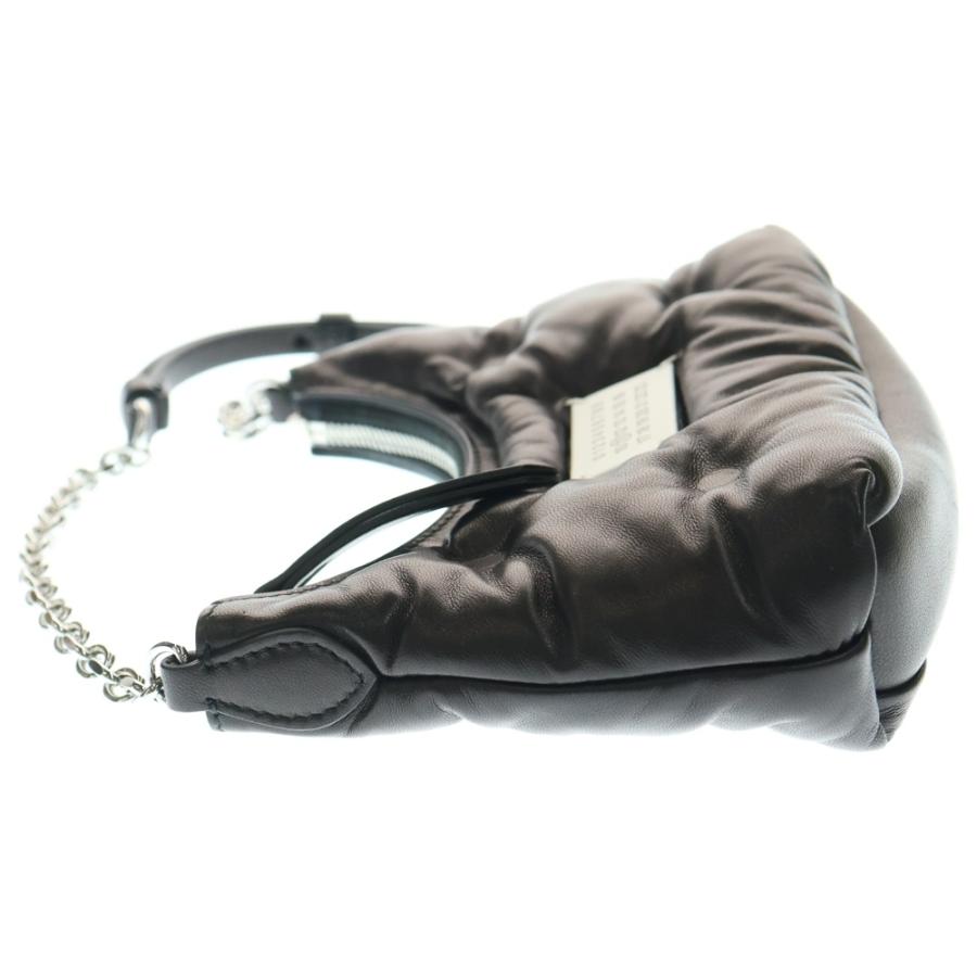 Maison Margiela 1 メゾンマルジェラ GLAMSLAM HOBO グラムスラム ホーボー ラムスキン レザー チェーン ハンド ワンショルダーバッグ シルバー金具 ブラック SB1WG0021 Maison Margiela（メゾンマルジェラ） バッグ ショルダーバッグ GLAM