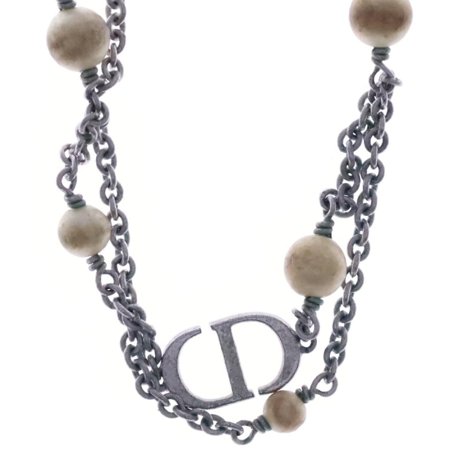 Christian Dior（クリスチャン・ディオール） CDロゴ パールネックレス