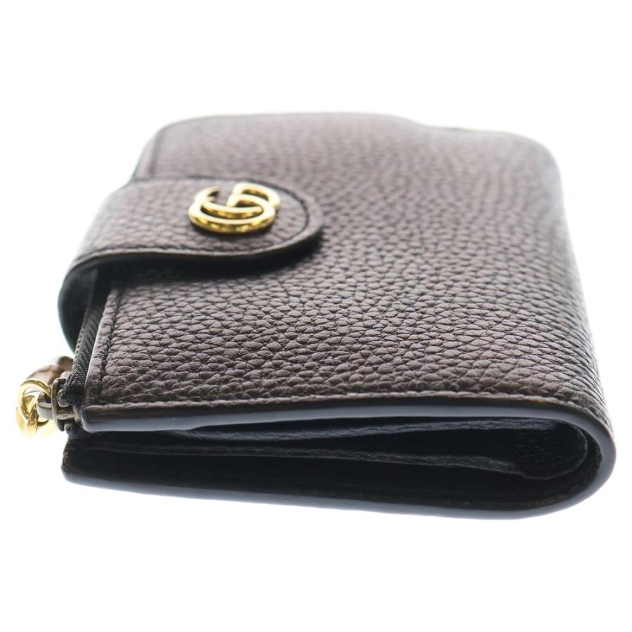 二つ折り財布 レディース ダブルG ミディアム ブラック GUCCI（グッチ） 二つ折り財布 日本限定 ダブルG ミディアム