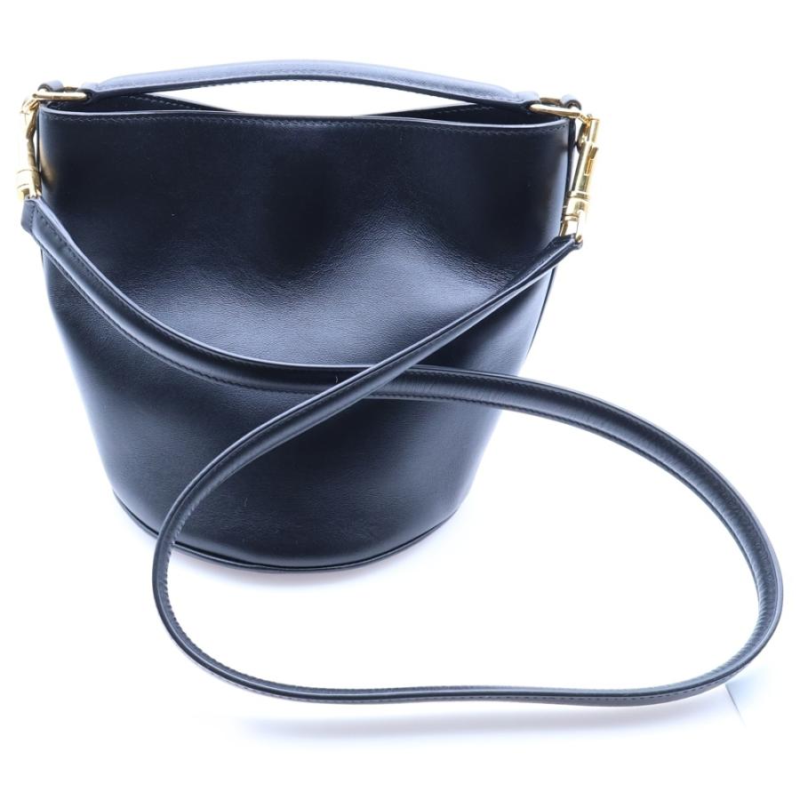 CELINE セリーヌ 16 セーズ バケットバッグ 2WAYバッグ ハンドバッグ ショルダーバッグ ミニバッグ ブラック レザー ゴールド金具 CELINE（セリーヌ） 16 セーズ バケットバッグ 2WAYバッグ