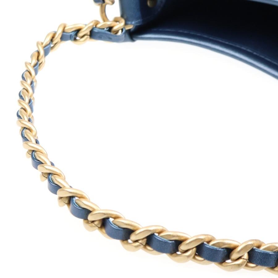 CHANEL シャネル ココマーク マトラッセ ホーボー レザー切替デニムチェーンショルダーバッグ ブルー GD金具 AS4666 CHANEL（シャネル） ココマーク マトラッセ ホーボー レザー切替デニム