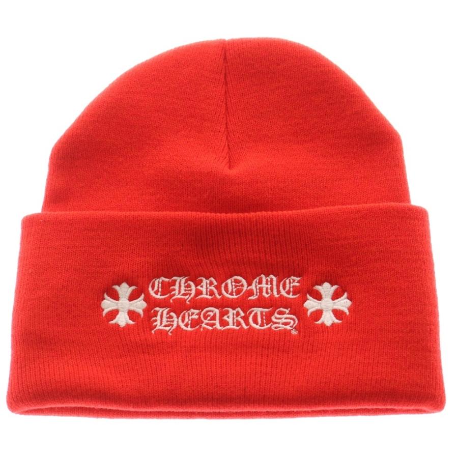 CHROME HEARTS（クロムハーツ） フロントロゴニットキャップ レッド