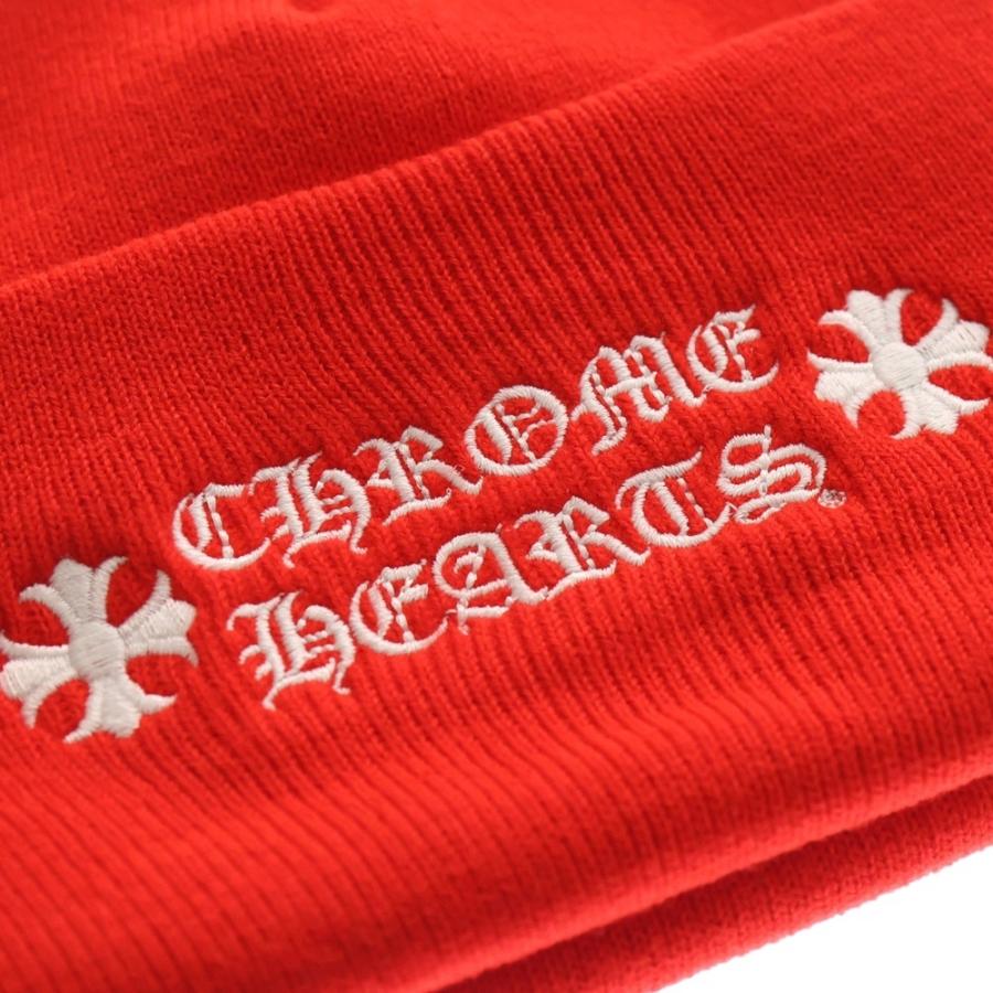 CHROME HEARTS（クロムハーツ） フロントロゴニットキャップ レッド