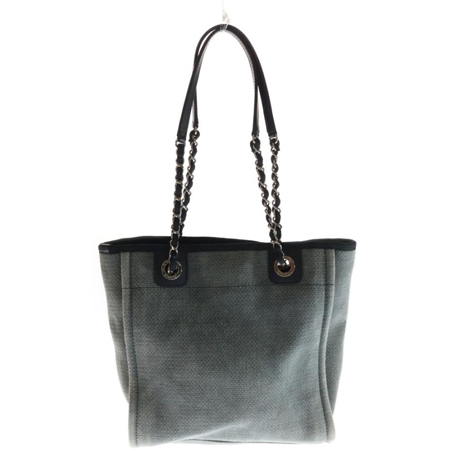 【ぴょこ②】　A66939　ドーヴィル　スモールトート　グレー CHANEL（シャネル） ドーヴィルPM ショルダーバッグ トートバッグ