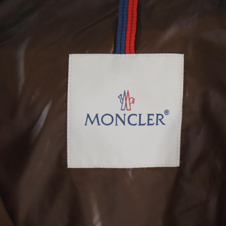 MONCLER モンクレール 23AW CARDAMINE ワッペンロゴ フーデッド ジップアップ ダウンベスト ブラウン I20911A00181 54A81の画像