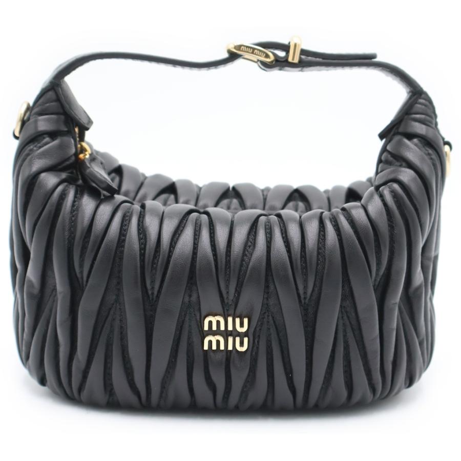 miumiu ミュウミュウ マテラッセ レザーショルダーバッグ ミニバッグ
