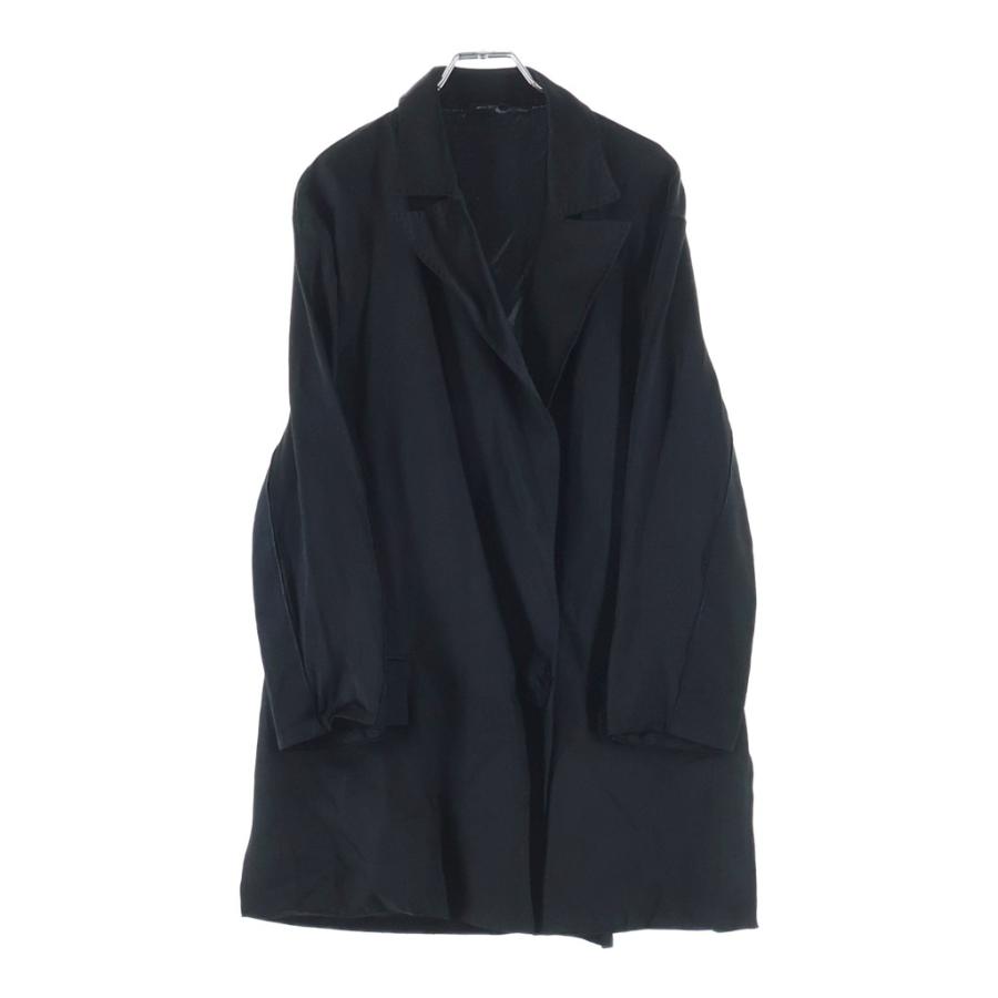 ね*ん様 LANVIN ロングコート　サイズ50 美品　ランバン LANVIN（ランバン） シルク混 サテン 1B テーラード ロングジャケット