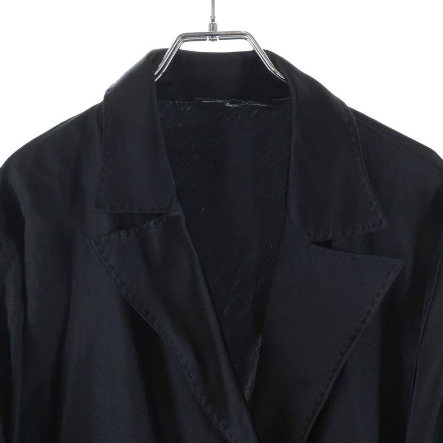 LANVIN（ランバン） シルク混 サテン 1B テーラード ロングジャケット