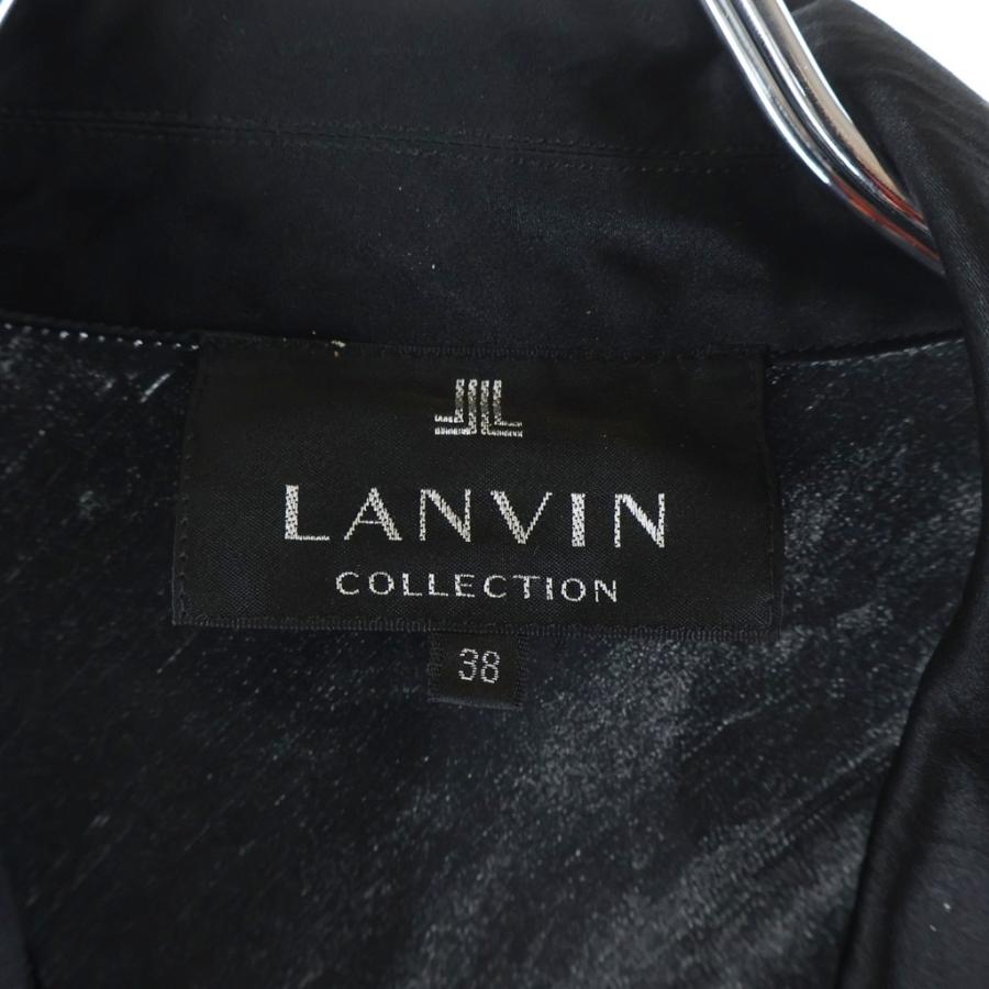 LANVIN（ランバン） シルク混 サテン 1B テーラード ロングジャケット 