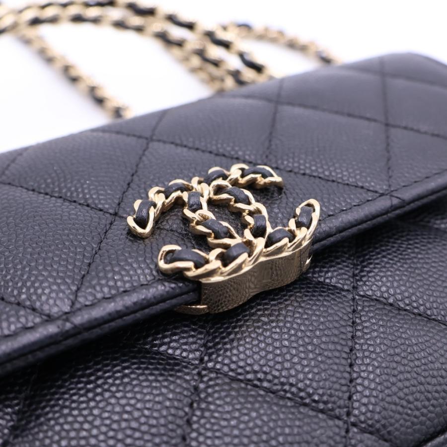 CHANEL ゴールド ケース CHANEL（シャネル） マトラッセ キャビアスキン ゴールド金具 フォン