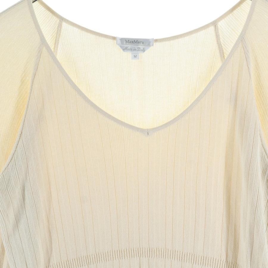 MaxMara マックスマーラ レーヨン長袖ニット オフホワイト M : BRING