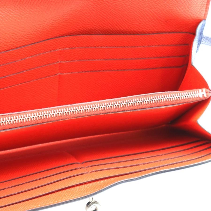 HERMES エルメス ケリーウォレット エプソン ブルーブライトン  