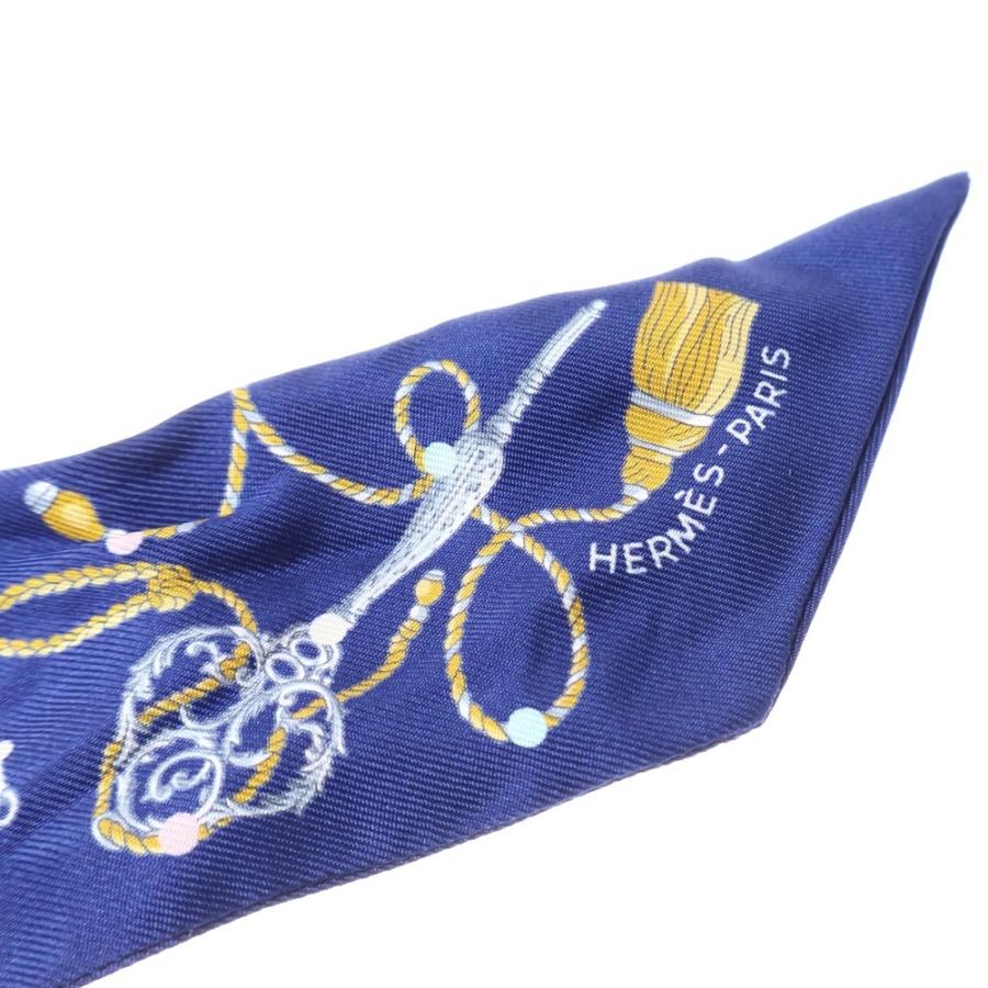 HERMES（エルメス） ツイリー レクレアポア スカーフ ブルー シルク