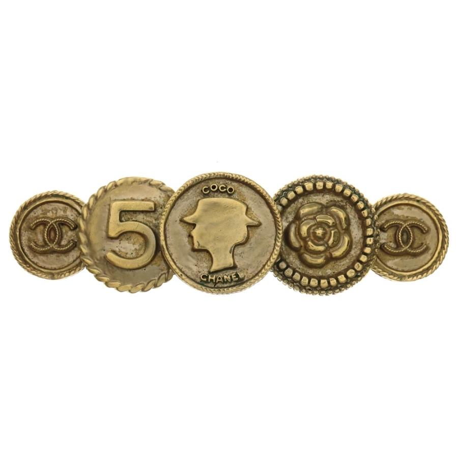 CHANEL（シャネル） ココマーク No.5 バレッタ ヘアクリップ ゴールド
