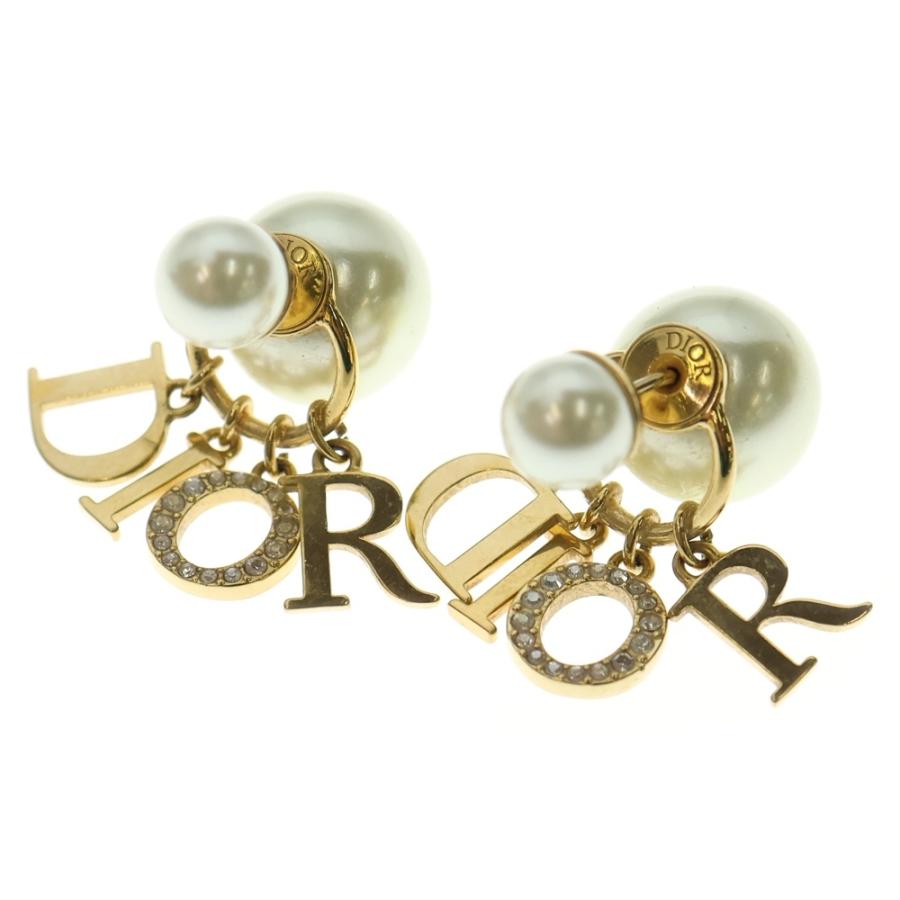 DIOR ディオール トライバル ロゴ ラインストーン フェイクパール