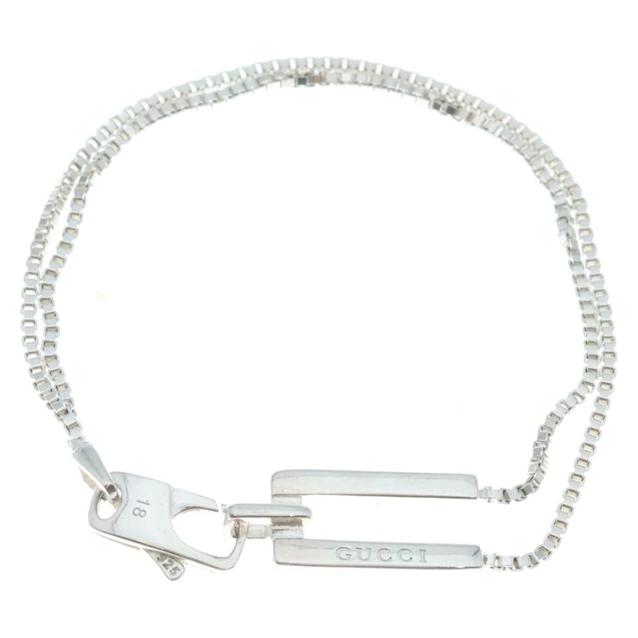 GUCCI（グッチ） ロゴ 2連 シルバー ブレスレット チェーン : BRING