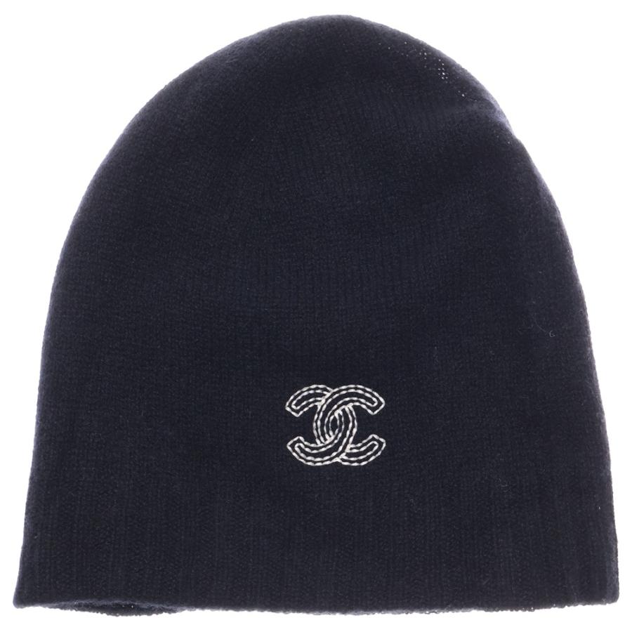 CHANEL（シャネル） ココマーク カシミヤ ニット帽 ビーニー ブラック