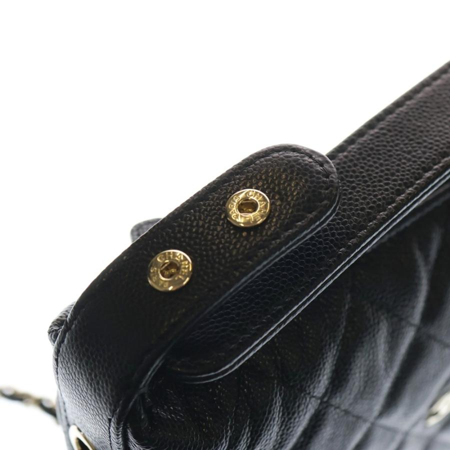CHANELシャネル25Cチェーンホーボーバッグ黒キャビアスキン 25C/可愛い形とサイズ感】CHANEL チェーンホーボーバッグ (CHANEL