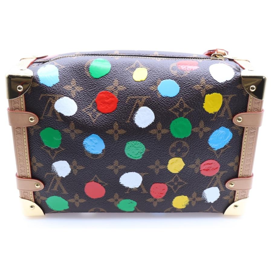 LOUIS VUITTON ルイヴィトン ×草間彌生 モノグラム サイドトランク ショルダーバッグ ハンドバッグ ブラウン×レザー ICタイプ M46396 ゴールド金具 LOUIS VUITTON（ルイ・ヴィトン） ルイヴィトン×草間彌生 Side Trunk