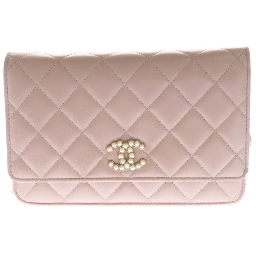 CHANEL（シャネル） マトラッセ ココマーク パール チェーンウォレット