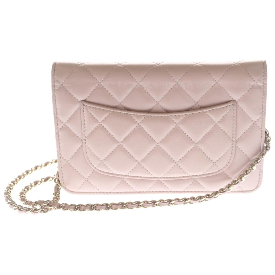 CHANEL シャネル マトラッセ ココマーク パール チェーンウォレット ピンク ラムスキン ショルダーバッグ AP3807 CHANEL（シャネル） マトラッセ ココマーク パール チェーンウォレット