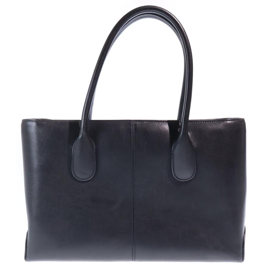 【美品 超人気モデル】トッズ トートバッグ レザー ブラック ハンド TOD'S（トッズ） レザー ハンド トートバッグ シルバー金具 ブラック