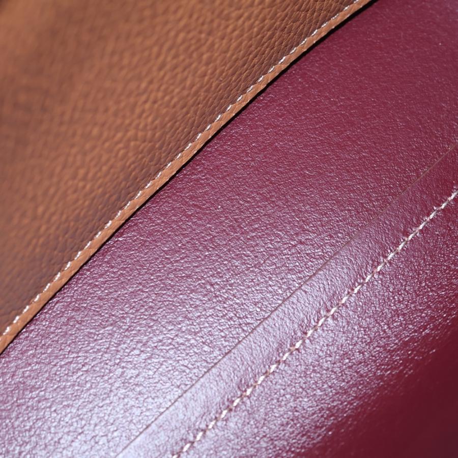 TOD'S トッズ Tタイムレス マイクロ レザー ハンドバッグ シルバー金具 ブラウン