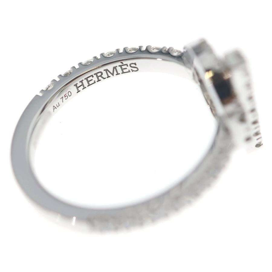 HERMES（エルメス） フィネス ハーフダイヤリング 750WG 指輪 ホワイト 