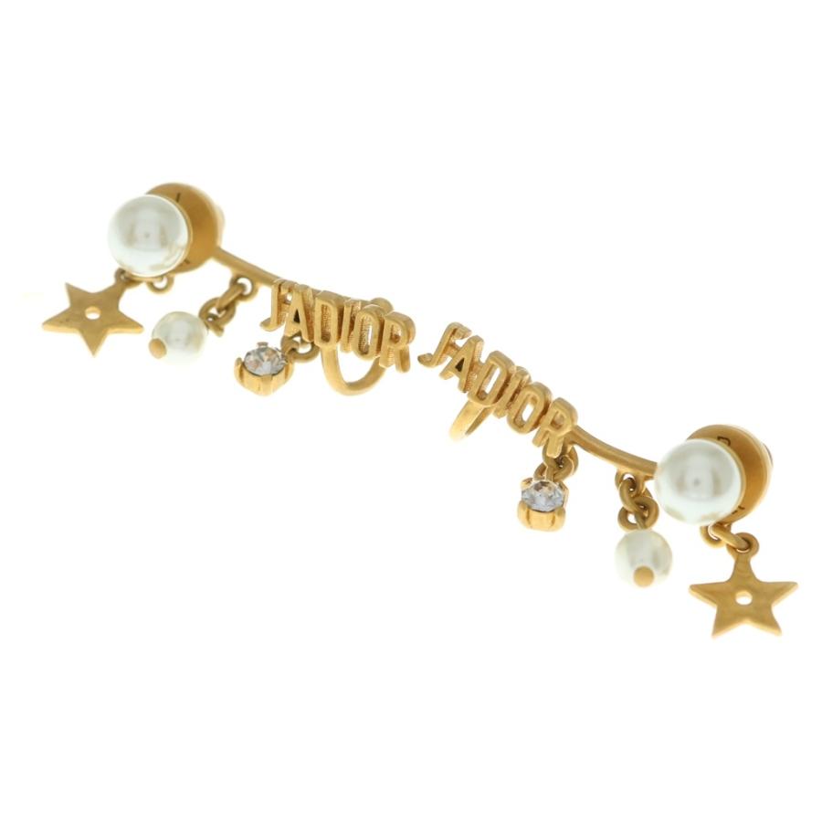 DIOR ディオール J'A ピアス パール ラインストーン ゴールド GP