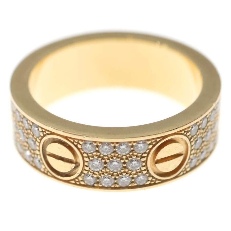 Cartier（カルティエ） ラブリング パヴェダイヤ リング 750PG ピンク