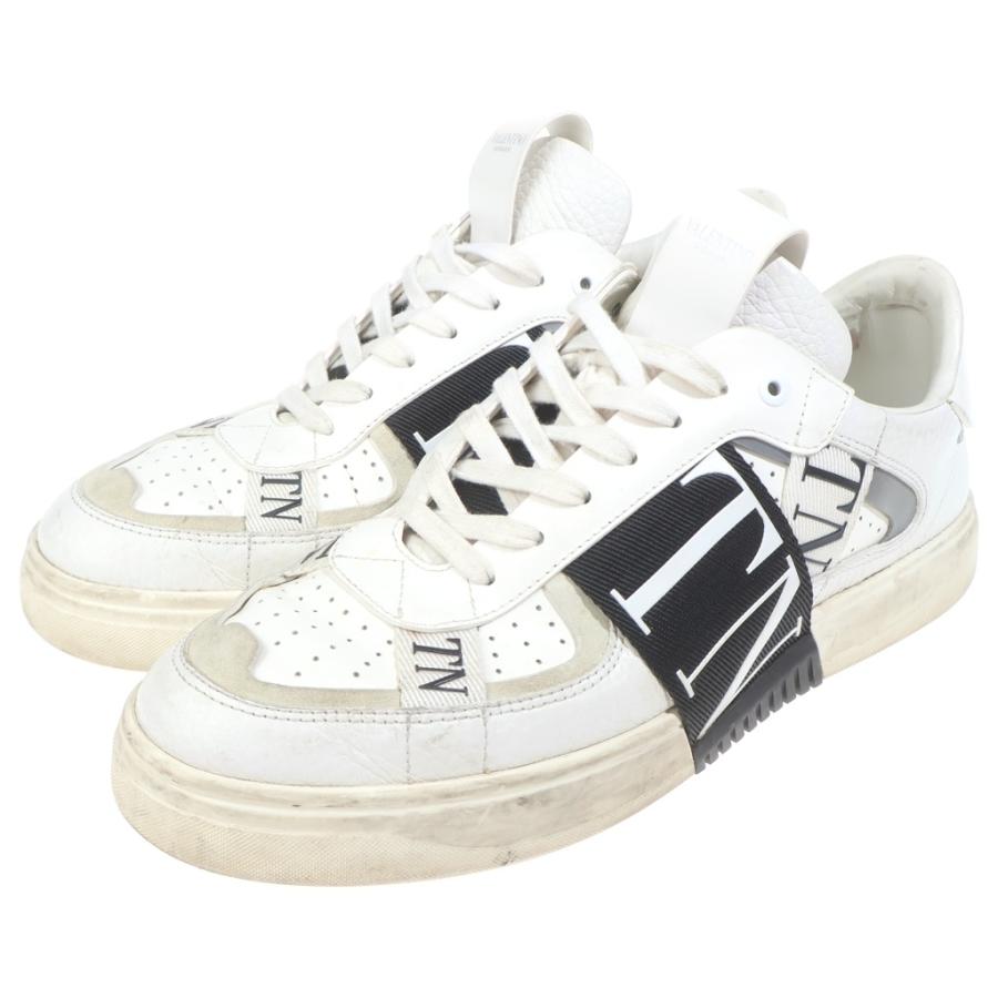 VALENTINO（ヴァレンティノ） VLTN ロゴ レザー レースアップ 