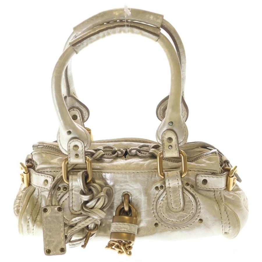 【希少】Chloe クロエ ヘリン レザー ショルダーバッグ ベージュ　ハンド Chloe（クロエ） パディントン レザー ハンドバッグ ベージュ 3S0163