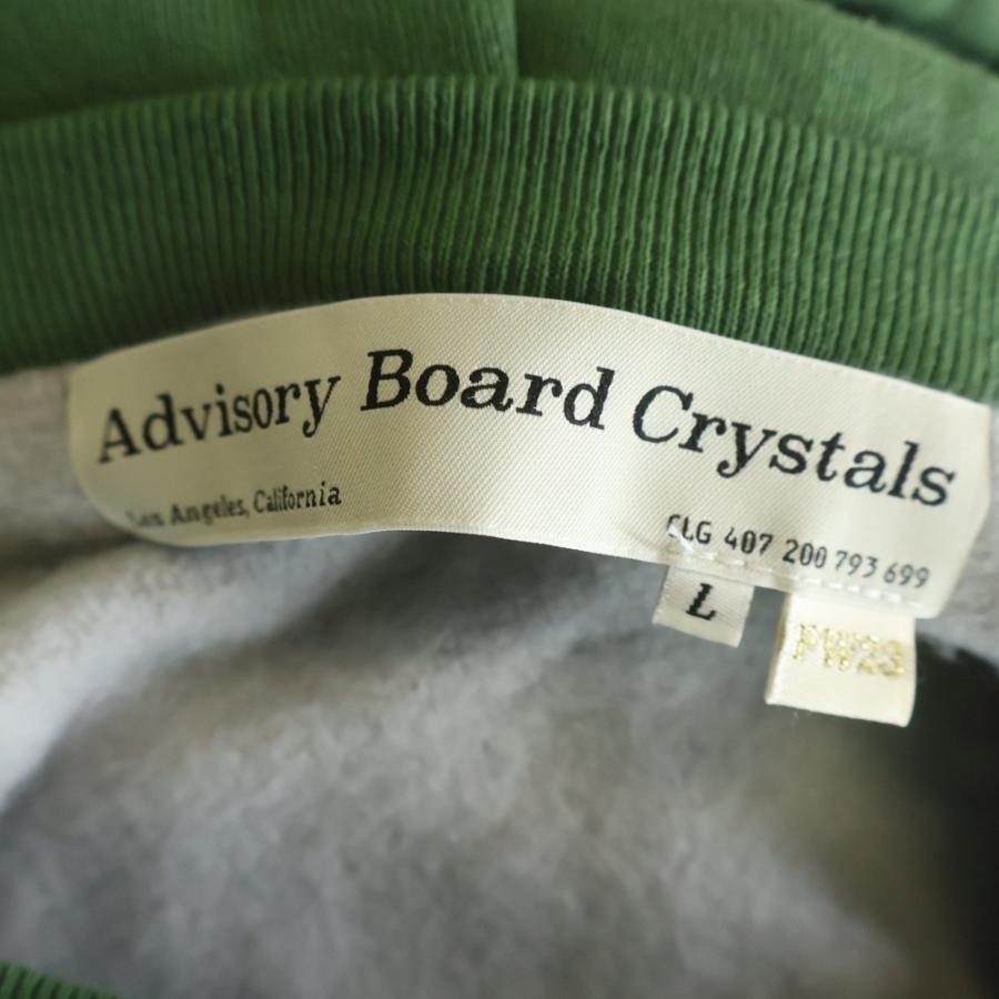 Advisory Board Crystals アドバイザリー ボード クリスタルズ 23AW American Consciousness Hoodie アメリカン コンシャスネス フーディー グレー/グリーン アドバイザリー ボード クリスタルズ 23AW American Consciousness