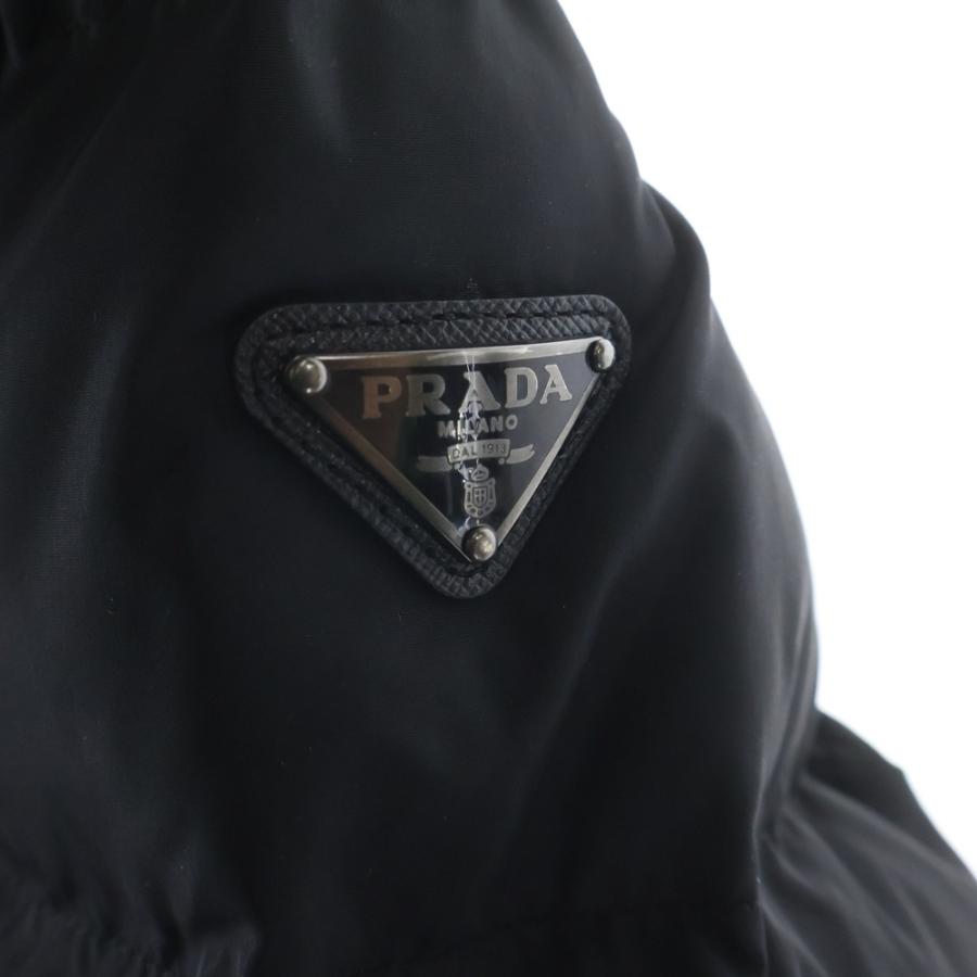 PRADA（プラダ） ブルー ライダースダウンジャケット トライアングル