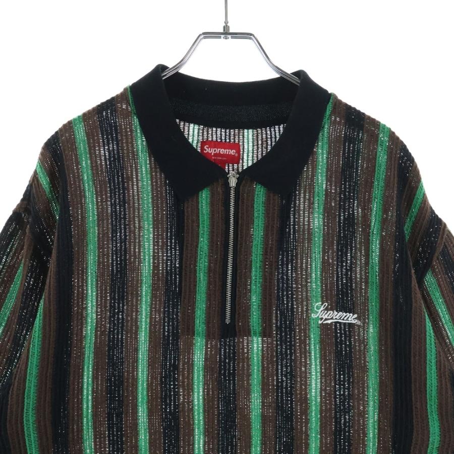 Supreme（シュプリーム） 22SS Open Knit Stripe Zip Polo オープン