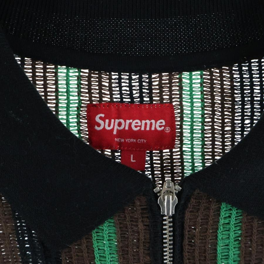 Supreme（シュプリーム） 22SS Open Knit Stripe Zip Polo オープン