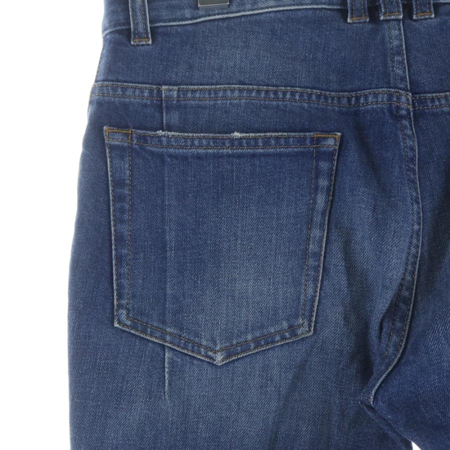 BALMAIN（バルマン） 4ポケット ダメージ加工 バイカーデニムパンツ
