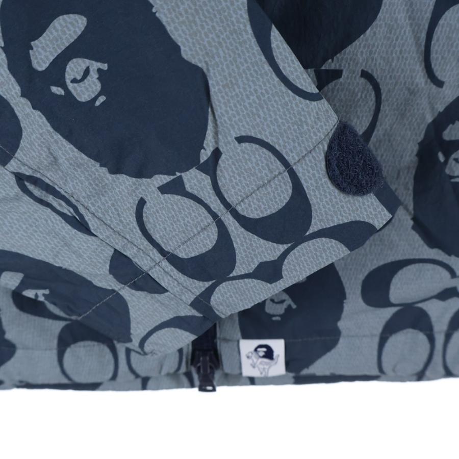 A BATHING APE アベイシングエイプ ×COACH WINDBREAKER 001LJH731901C ×コーチ ウィンドブレーカー ナイロンジャケット グレーの画像