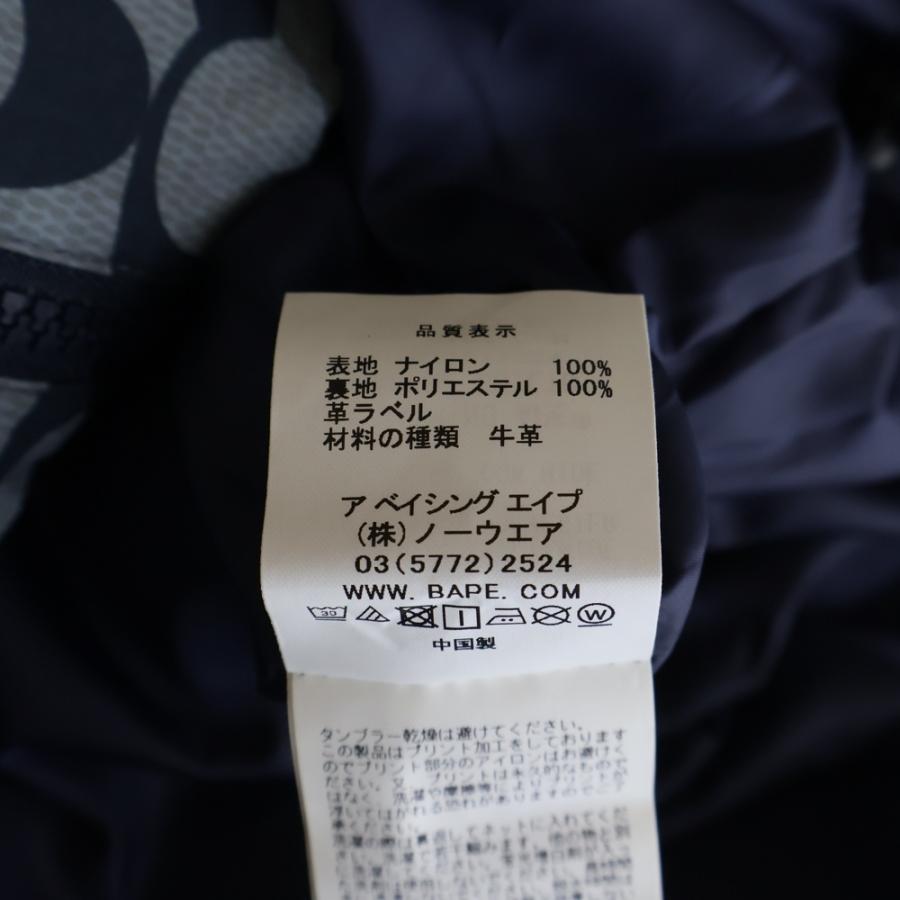 A BATHING APE アベイシングエイプ ×COACH WINDBREAKER 001LJH731901C ×コーチ ウィンドブレーカー ナイロンジャケット グレーの画像