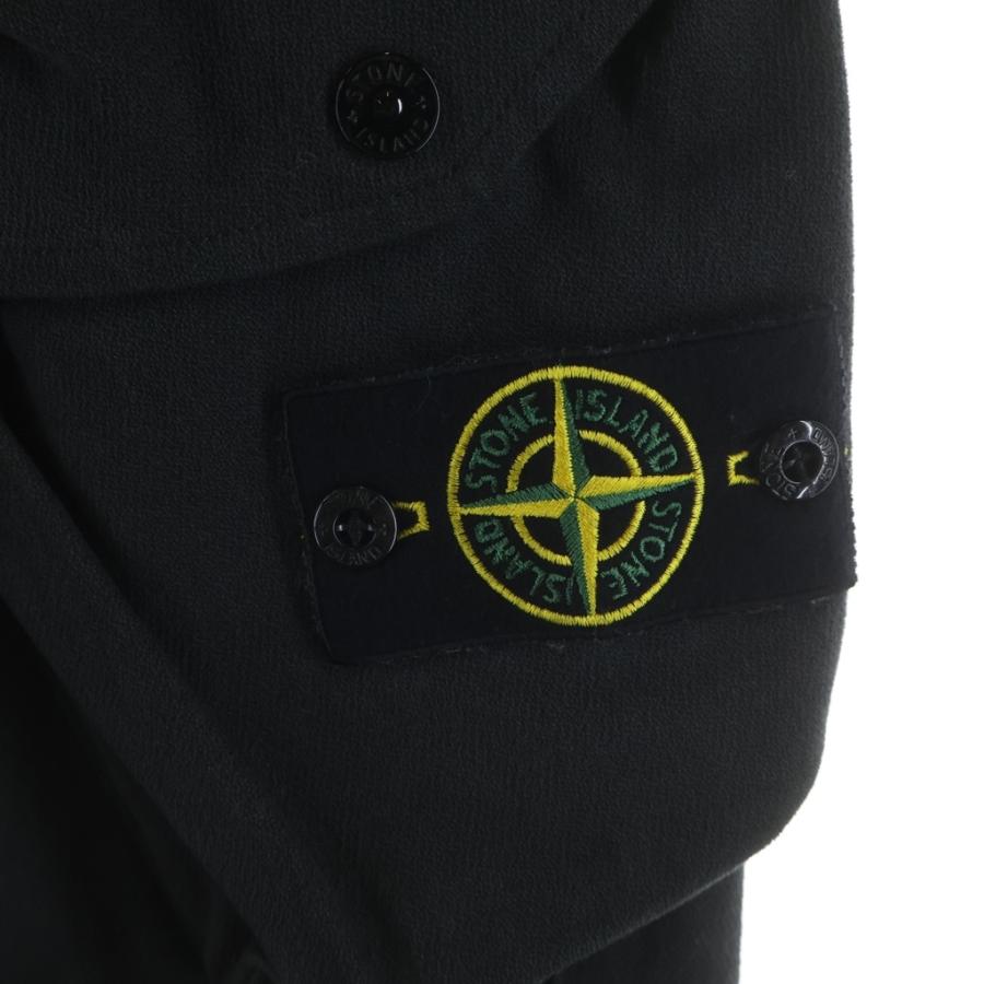 STONE  ストーンアイランド ロゴパッチ付き スウェットパンツ V0065 ブラック STONE ISLAND（ストーン アイランド） ロゴパッチ付き スウェット