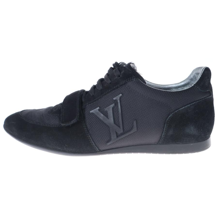 LOUIS VUITTON ルイヴィトン Big Logo Suede Mesh Sneaker GO-0131 ロゴデザイン スエード メッシュ スニーカー シューズ ブラック LOUIS VUITTON（ルイ・ヴィトン） Big Logo Suede Mesh Sneaker GO