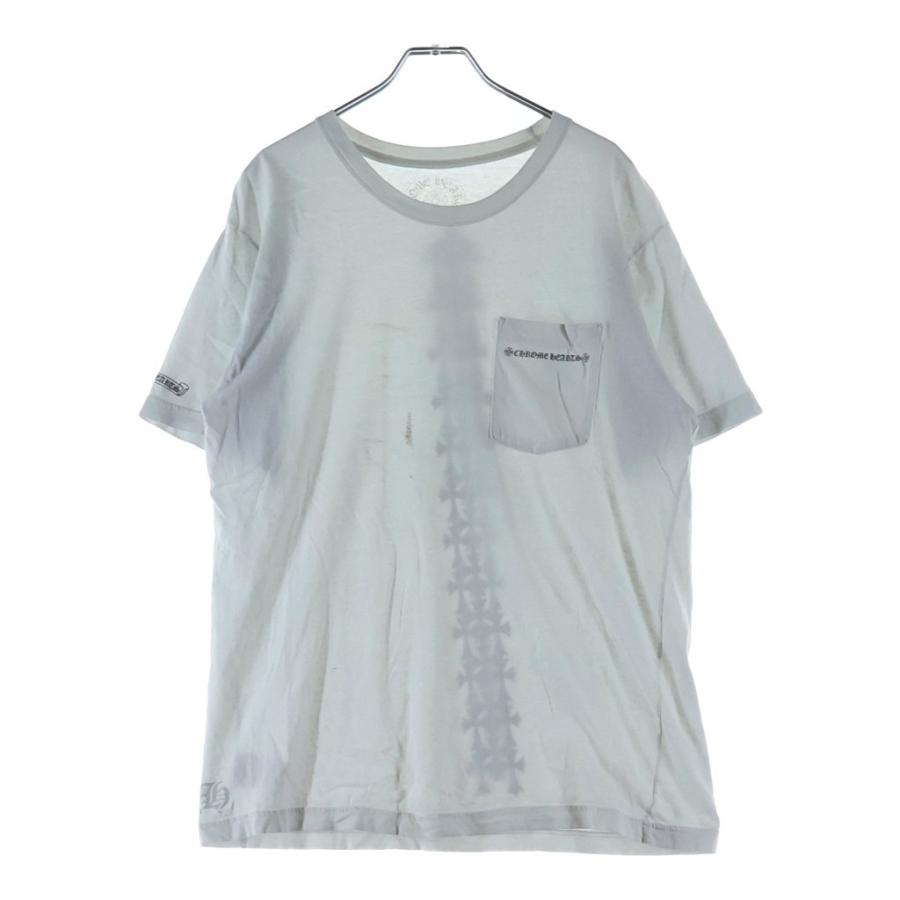 確実正規品クロムハーツ セメタリークロス タイヤトラック バックプリントTシャツ CHROME HEARTS（クロムハーツ） Cemetery Cross Tire Track Tee