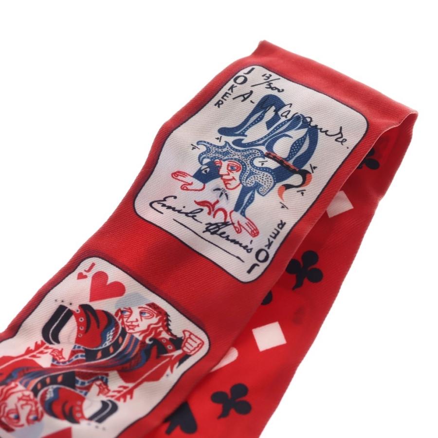 HERMES（エルメス） JED DE CARTES トランプ柄 ツイリー シルク レッド