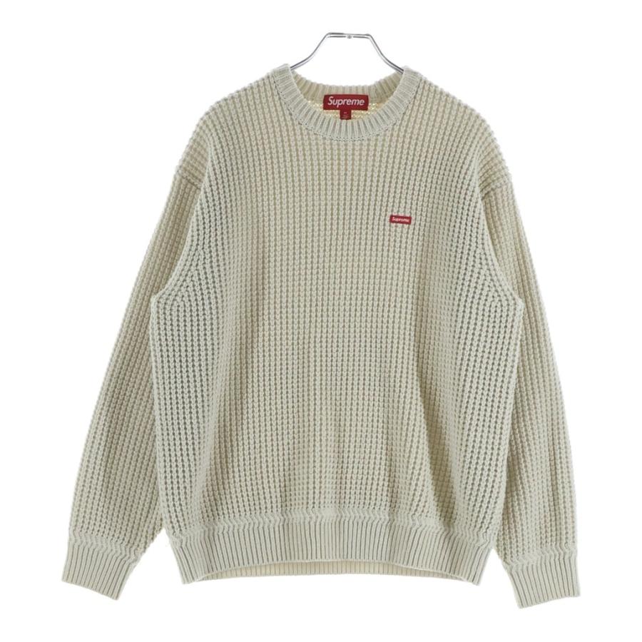SUPREME シュプリーム 24AW Waffle Small Box Sweater ワッフル スモールボックスロゴ スウェット トレーナー ベージュ Supreme（シュプリーム） 24AW Waffle Small Box Sweater ワッフル