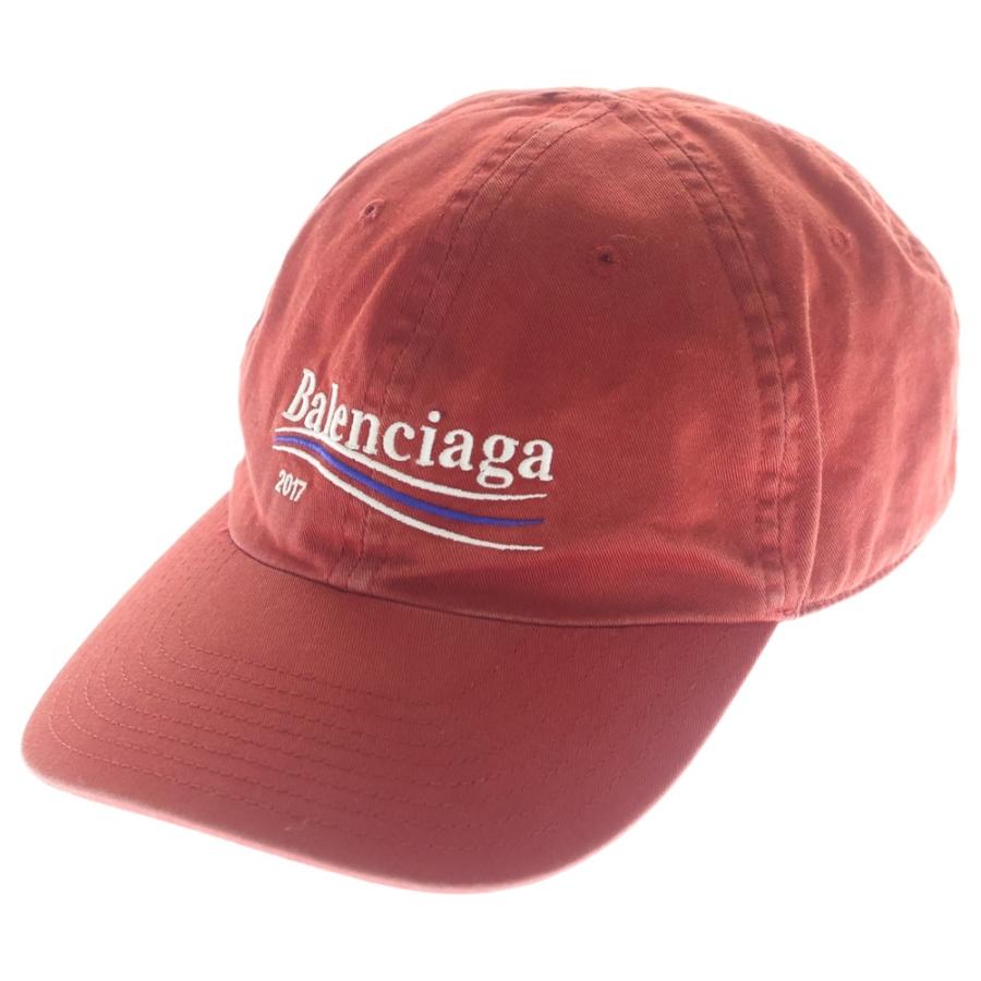 BALENCIAGA（バレンシアガ） キャンペーン ロゴ キャップ 帽子 レッド 