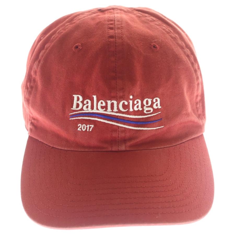 BALENCIAGA（バレンシアガ） キャンペーン ロゴ キャップ 帽子 レッド 