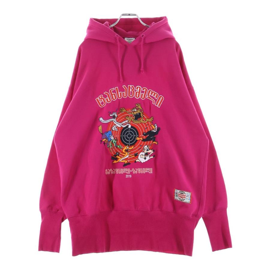 VETEMENTS 17AW 刺繍フーディ　パーカー　バーガンディ　定価９万 VETEMENTS - VETEMENTS 17aw 激レア TFDリバーシブル パーカーの通販