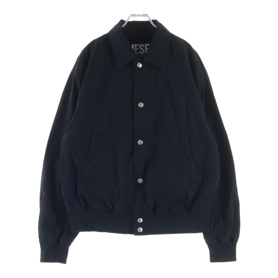 Diesel LAKER WOWトラッカージャケット ロゴ刺繍 ブラック DIESEL（ディーゼル） LAKER WOW JACKET ボタンアップコットンブルゾン